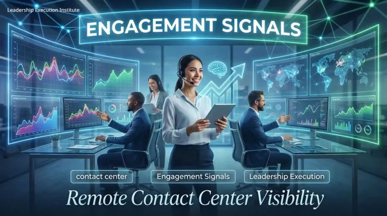 Engagement Signals model for remote contact centers visualization
