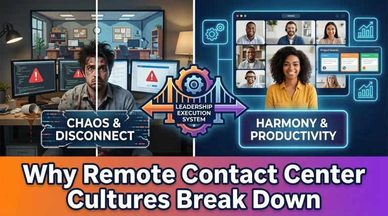 Thumbnail for explainer on why remote contact center cultures break down and how a Leadership Execution System restores alignment